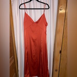 H&M Orange Satin Dress